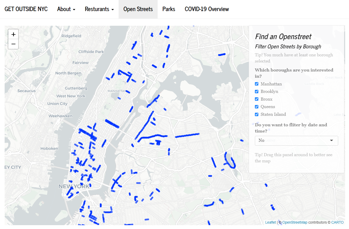 Get Outside NYC! My First RShiny App